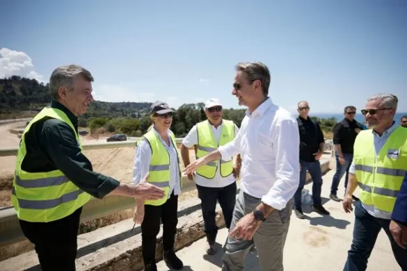 Μητσοτάκης: Επίσκεψη σε εργοτάξιο του Οδικού Άξονα Πατρών-Πύργου