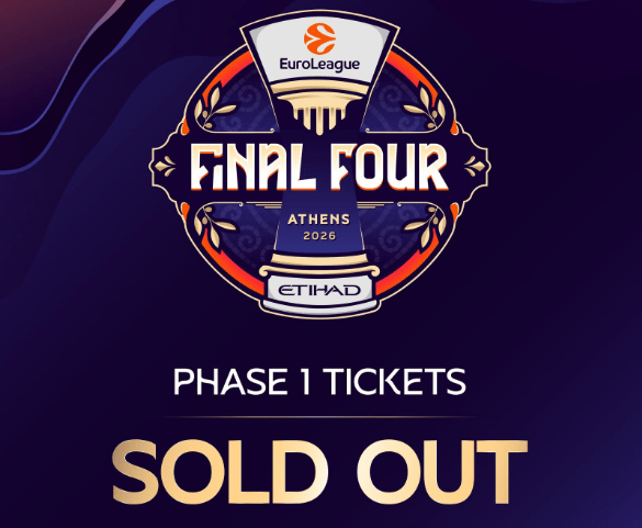 Final Four Euroleague: Εξαντλήθηκαν σε πέντε λεπτά τα πρώτα διαθέσιμα εισιτήρια