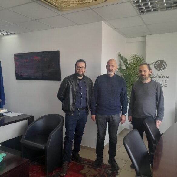 Συνάντηση του αν. Περιφερειάρχη, Χαράλαμπου Μπονάνου, με στελέχη του Διεθνούς Φεστιβάλ Κινηματογράφου Ολυμπίας για παιδιά και νέους.