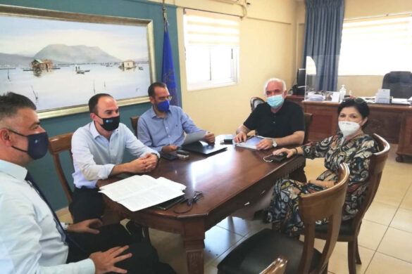 Ο Ν. Φαρμάκης στο Δημαρχείο Μεσολογγίου