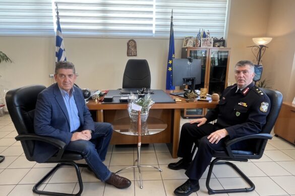 Επίσκεψη Αστυνομικού Διευθυντή Ι. Μπούμη στον Δήμαρχο Δυτικής Αχαΐας