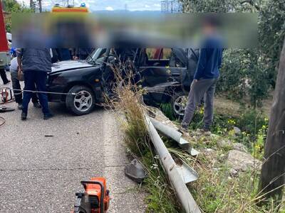 Δυτ. Ελλάδα: Εκτροπή οχήματος– Δραματικές προσπάθειες απεγκλωβισμού του οδηγού