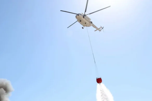 Χωρίς ενεργό μέτωπο η φωτιά στο δήμο Τεμπών Λάρισας