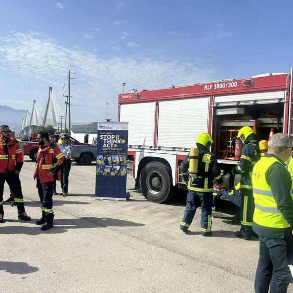 Άσκηση της Πυροσβεστικής στη Γέφυρα Ρίου-Αντιρρίου