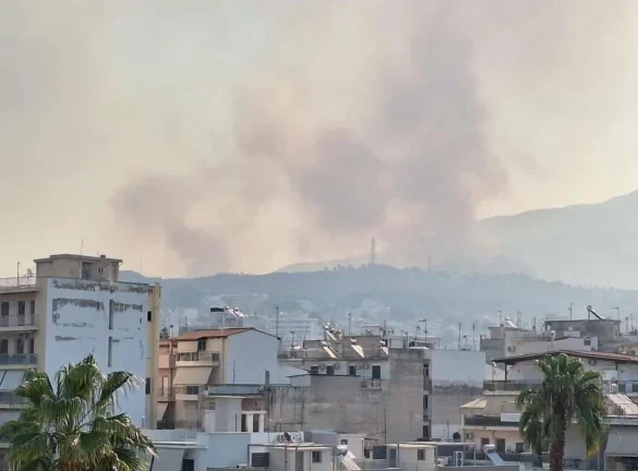 Πάτρα – Κοντά σε κατοικημένες περιοχές η φωτιά στα Συχαινά 