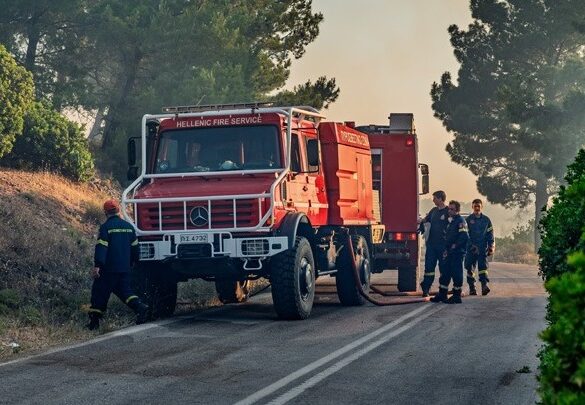 Σε ύφεση η πυρκαγιά στη Χίο