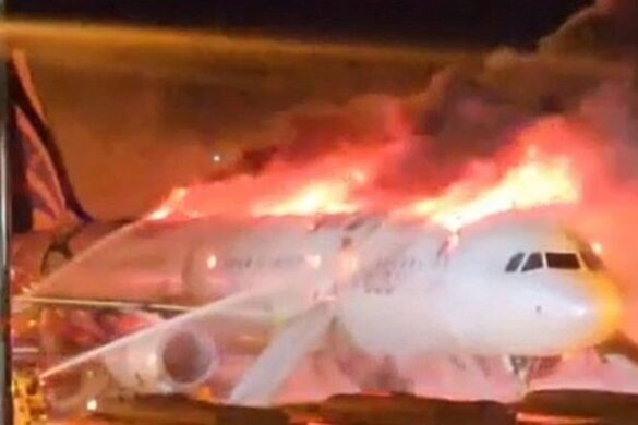 Αεροπλάνο με 170 επιβάτες έπιασε φωτιά στη Νότια Κορέα
