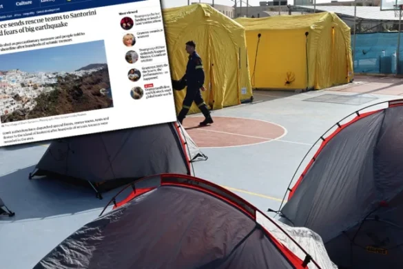 Σαντορίνη : «Ομάδες διάσωσης στο νησί και φόβοι για τσουνάμι», τι λέει ο Guardian για τις σεισμικές δονήσεις στο νησί