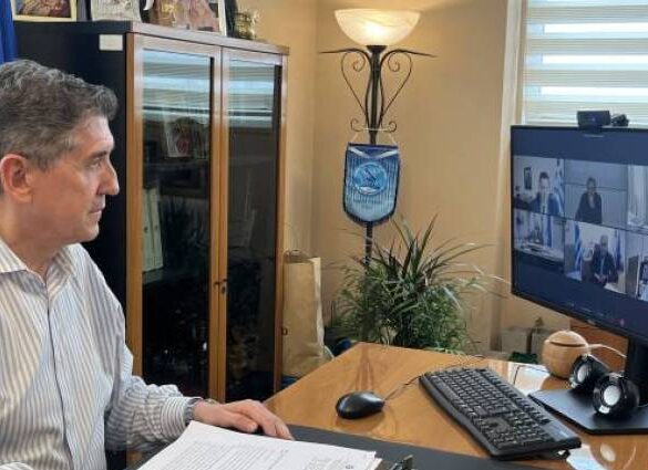 Τηλεδιάσκεψη του Δημάρχου Δυτικής Αχαΐας, Γρ. Αλεξόπουλου, με τον Υφυπουργό παρά τω Πρωθυπουργώ για Στρατηγικά Αναπτυξιακά Έργα