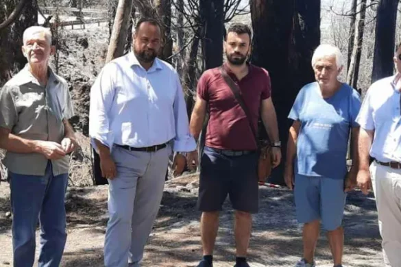 Πάτρα: Στις πληγείσες περιοχές από τη φωτιά ο Βασίλης Αϊβαλής