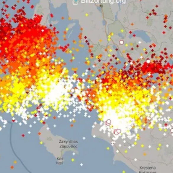 14.000 κεραυνοί σε Ιόνιο και Δυτική Ελλάδα