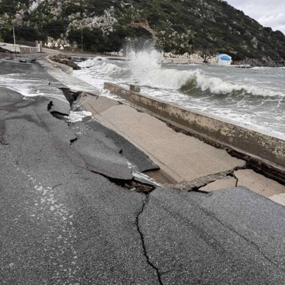 Τεράστιες ζημιές στη Λέρο από τα έντονα καιρικά φαινόμενα