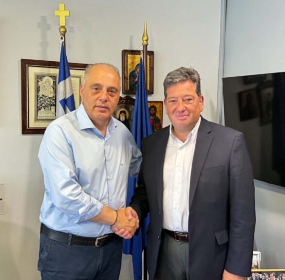 Δ. Παλούμπης: Συνάντηση με τον Πρόεδρο της Ελληνικής Λύσης Κυριάκο Βελόπουλο