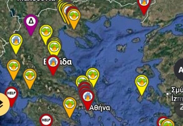 Μεγάλη συγκέντρωση πυρκαγιών το τελευταίο εικοσιτετράωρο στην Κεντρική Μακεδονία
