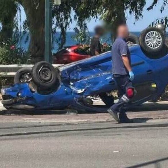 Πάτρα: Τούμπαρε ΙΧ στην Όθωνος Αμαλίας- Ένας τραυματίας από το τροχαίο
