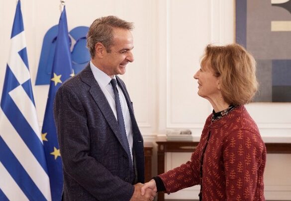Συνάντηση του πρωθυπουργού με την πρόεδρο του Ευρωπαϊκού Συμβουλίου Έρευνας