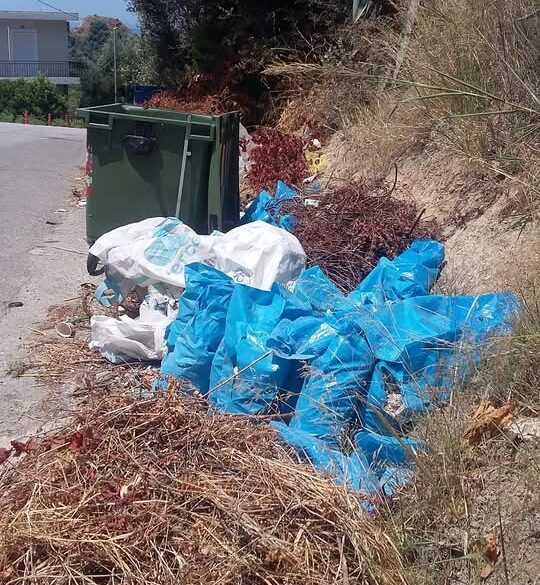 Πάτρα: Κίνδυνος φωτιάς από σακούλες με σκουπίδια και ξερά κλαδιά στον Προφήτη Ηλία