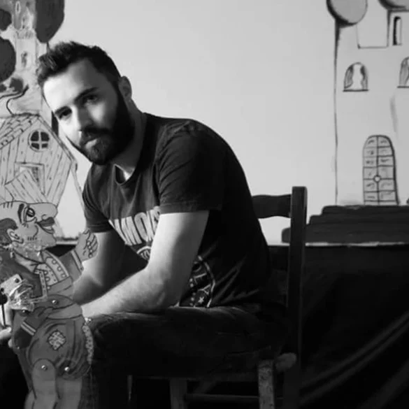Ο Πατρινός καραγκιοζοπαίχτης Χρήστος Καλπουζάνης στο «Μηχανουργείον»