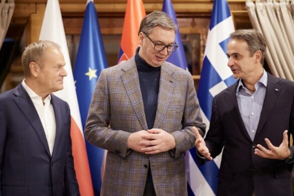 Μητσοτάκης και Βούτσιτς επιβεβαίωσαν τις άριστες σχέσεις Ελλάδας και Σερβίας