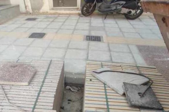 Ριζική αντικατάσταση των πεζοδρομίων πέριξ της εκκλησίας του Αγίου Διονυσίου Πάτρας