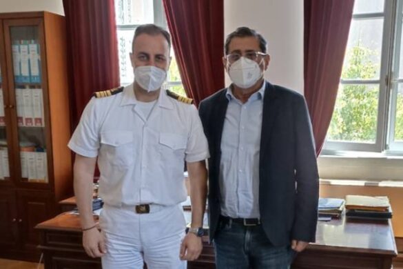 Πάτρα: Συνάντηση του Κώστα Πελετίδη με το νέο Λιμενάρχη Πατρών Λάζαρο Χανουμίδη